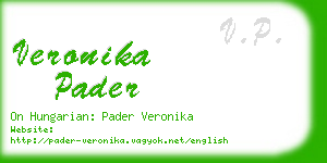 veronika pader business card